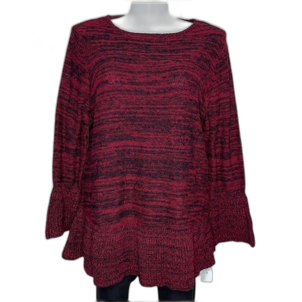 Style & Co black and red ruffle sweater, NWT 3X